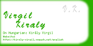 virgil kiraly business card
